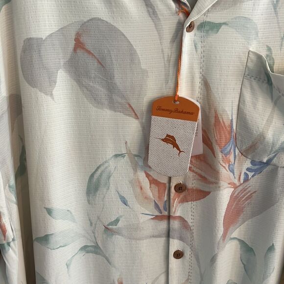 Tommy Bahama NWT 100% Silk Hawaiian shirt Men’s 2XL Big & Tall - Picture 6 of 13